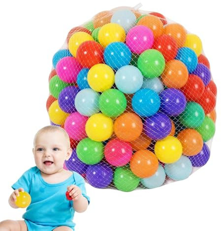 Balle Piscine A Balle pour Bébé - Lot de 50 Boule Piscine A Balle Robustes Et Lumière | Balles Piscine A Balles | Set De Balles Colorées pour Les Activités Intérieures/extérieures