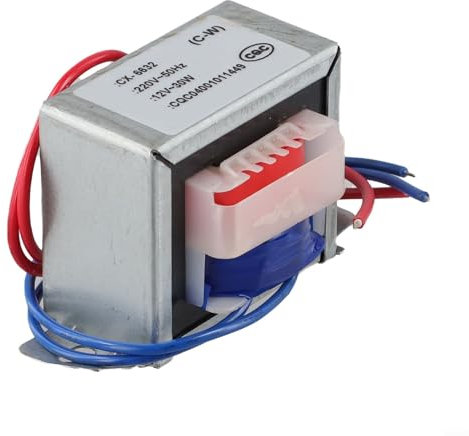 Trasformatore di potenza EI66 AC 220 V a doppia uscita 12 V 24 V convertitore di tensione compatto con avvolgimento in rame, nylon ignifugo, resistenza alle alte temperature (uscita singola 12 V)