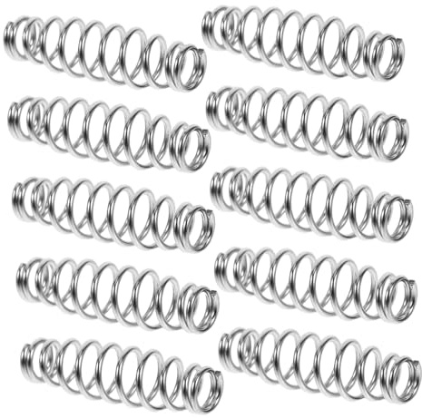 Gartenschere Feder 10 Stück Edelstahl Silber für Reparatur | Ersatzfedern für Gartenscheren, 3,3x0,8x0,8cm, Einfache Montage, Robust für Gartenarbeit