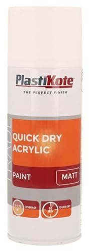 SuperGift.com 400ml, Quick Dry Spray Paint (Acrylic White Matt)