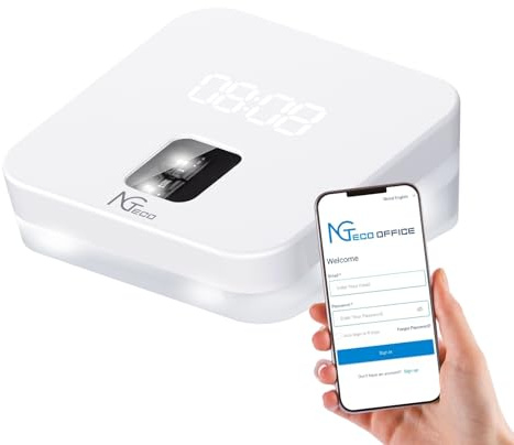 NGTeco TC4 Fingerprint-Stempeluhr für KMU, Zeiterfassungsuhr Cloud-basiert, anpassbare Regeln, mit Fernsteuerungssoftware & iOS/Android App