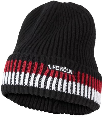 1. FC Köln Strickmütze – Offizielle Fan Beanie rot weiß | Wintermütze Herren Damen | Fußball Fanartikel warm & weich | Effzeh Mütze mit Logo