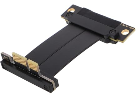 DECORNIJIA Cavo Riser Pci-e Flessibile Angolo Retto Adattatore Estensione per GPU Schede Video e Schede di Rete Segnale Stabile per Case Compatti e Installazioni Verticali