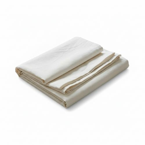 Stoff Meterware, Baumwollstoff Meterware uni 160 X 100 cm(Cremefarben) | Weiche Stoff Zum Nähen Leinentuch zum Sticken zum Nähen von Kleidung Basteln Aus Baumwolle