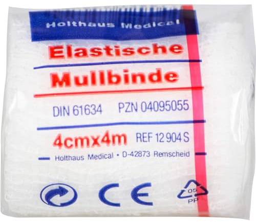 Holthaus Medical elastische Mullbinde 4 cm x 4 m, 1 St. Packung