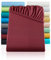 SHC by BaSaTex Jersey Spannbettlaken Bettlaken | Spannbetttuch Spannleintuch für Standard- und Doppelbettmatratzen aus 100% Baumwolle | 180x200-200x200 Farbe Bordeaux - Rot