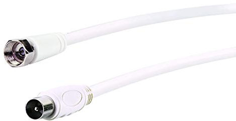 SCHWAIGER KVCK163 532 SAT-Empfängerkabel/Antennen-Adapterkabel/ 3 m Anschlusskabel/konfektioniert/ 75 dB/ 2-fach geschirmt/F-Stecker > IEC Stecker/weiß