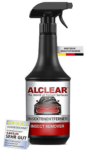 ALCLEAR 721IE Insektenentferner – 1000 ml Spray für Auto & Motorrad – entfernt Insektenreste & Flugrost – für Lack, Glas, Kunststoff, Chrom, Gummi – Vorreiniger zur Karosseriepflege vor der Autowäsche