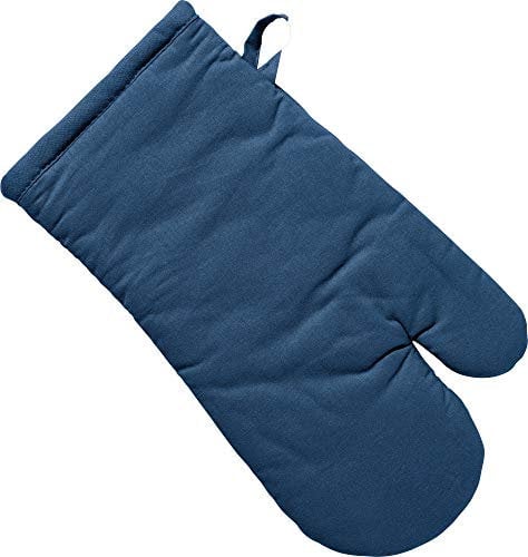 REDBEST Ofenhandschuh, Backofenhandschuh Seattle, 100% Baumwolle dunkelblau Größe 15x30 cm - innen hitzebeständige Wattierung, außen feines, glattes Gewebe, mit Schlaufe (weitere Farben)