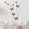 GRAZDesign Wandtattoo Schmetterlinge Set in vielen Großen für Kinderzimmer, Babyzimmer, Wohnzimmer, Wanddekoration selbstklebend 58x57cm 84 Stück, 071 grau
