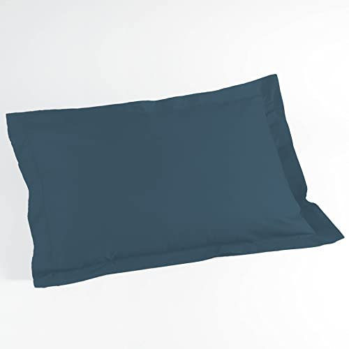 douceur d'intérieur, Taie d'Oreiller (50 x 70 cm) Lina Bleu Nuit, 100% Coton