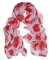 YWLINK Damen Klassisch Roter Mohn Drucken Langer Schal Strand Wrap Damen Stola Schals Pashminas