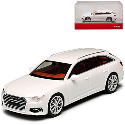 A*u*d*i A6 C8 Avant Kombi Ibis Weiss Ab 2018 H0 1/87 Herpa Modell Auto mit individiuellem Wunschkennzeichen