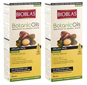 BIOBLAS Shampoo Botanic Oils Argan Öl 360 ml 2 Stück