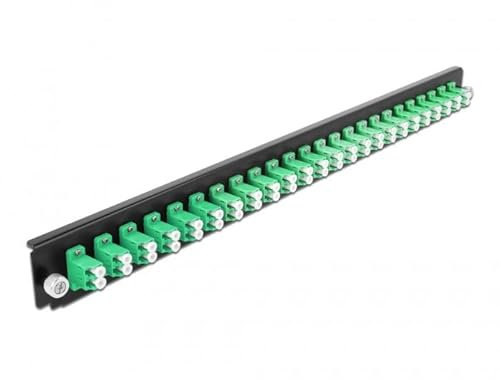 Delock 19″ Spleißbox Frontblende 24 Port LC Duplex grün