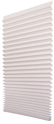 PAPL – Rollo, Papier Jalousie, Plissee, Für alle Fenstertypen – ohne Bohren – für Fenster (100 x 200 cm, Weiß)