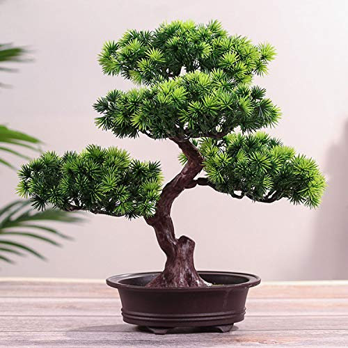Planta artificial, árboles artificiales decorativos, simulación de pino, planta en maceta, decoración de plantas de imitación, plantas de casa verde en macetas para decoración del hogar, jardín