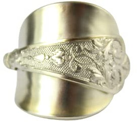 Ring 800 Silber Besteckschmuck Ring, ca. 63 (20) Ring aus Silberbesteck
