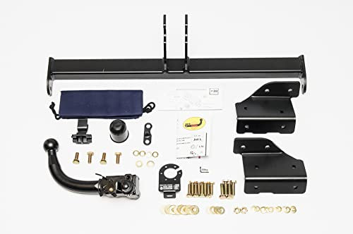 AUTO-HAK Gancio di traino completo estraibile orizzontale compatibile con Hyundai ix35 03.2010-12.2015 + specifico faisceau électrique 13 poli