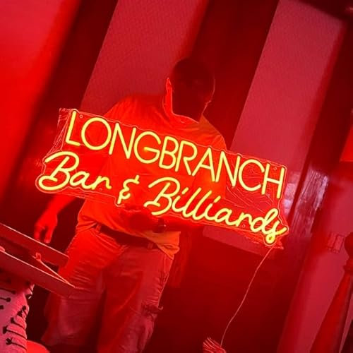 Personalisiert LED Leuchtschilder, Benutzerdefinierte Neonschilder für Schlafzimmer Wanddekoration Heim Party Hochzeit Geburtstag Logo Lichtzeichen(Optionaler Größen 40-140cm,1-3 Zeilen Text)