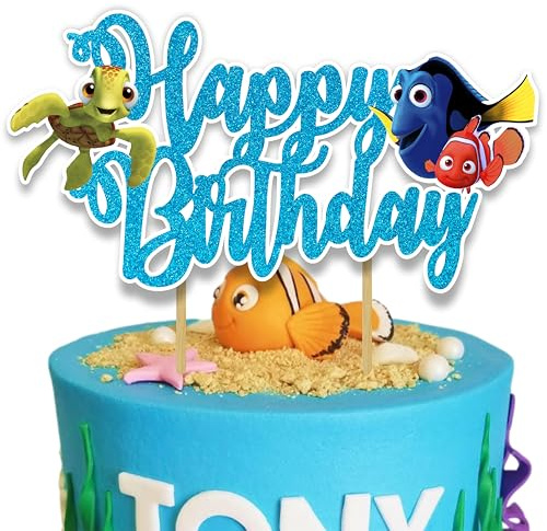 Findng Nemo Happy Birthday Cake Topper - Geburtstagsdekorationen