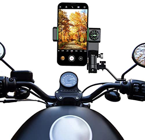 a-r Anti-Diebstahl Fahrrad Handyhalterung, Multifunktions-Handyhalterung mit Licht, Universal Fahrrad Motorrad Handyhalterung mit Kompass A2/b12