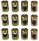 RLECS 12pcs M6 Pozidriv dadi a barilotto scanalati tasselli a croce dadi a foro orizzontale dado a martello incorporato per mobili, letti, sedie per culla, M6 x 15 mm