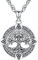 Friggem Collier Arbre de Vie Homme Pendentif en argent sterling 925 Nœud Celtique, Amulette Bijoux pour Homme Femme un Cadeau Festivals Spécial Famille et les Amis