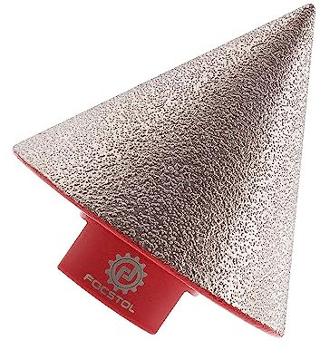 Brocas Chaflán Biselado Diamante 50mm - FOCSTOL Fresa Diamante para Agrandar y dar Forma Orificios Existentes en Azulejos para Porcelánico Cerámica Mármol Granito M14 Rosca