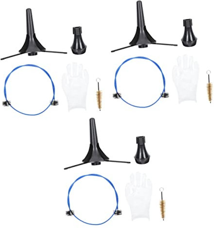 Milisten 3sätze Praktisches Für Trompete Teiliges Wartungsset Mit Bürste Dämpfer Und Handschuh Für Optimale Pflege Von Blasinstrumenten