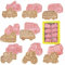8 Pcs Car Theme Cookie Cutters Cartoon Fun Biscuit Moulds Plastic Cookie Shapes Cutters 3D Cookie Cutters for Making Biscuits Icing Biscuits and Pastries and Other Decorations
