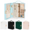 Enthralite Reise-Schmuckkoffer|Reise-Must-Have|Handliche Schmuckschatulle mit Spiegel|PU-Leder Kleiner Schmuckorganizer für Ringe, Ohrringe, Halsketten, Armbänder (Blau)