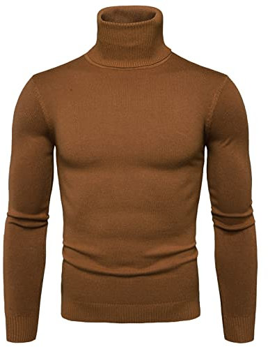 2024 – Rollkragenpullover, weich und robust, für Herren, Herbst und Winter, Flexibilität, einfarbig, eng anliegend, Pullover, Schal, Cardigan, A., XXXL