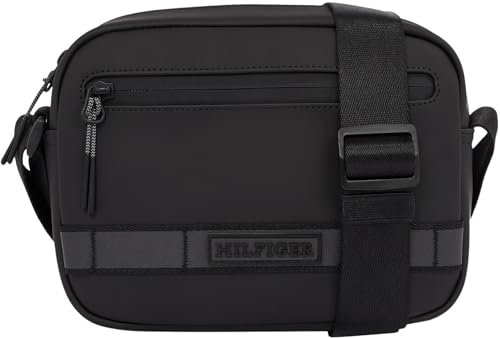 Tommy Hilfiger Herren Umhängetasche mit Reißverschluss, Schwarz (Black), Einheitsgröße