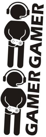 Abaodam 2stücke Gamer Wandaufkleber Abnehmbarer Pvc Wanddekor Für Jugendzimmer Kreative Wandgestaltung Für Spielzimmer Und Wohnräume Langlebig Und Einfach Anzubringen