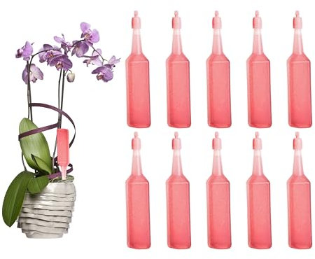 ADEPTNA Ready to Use Pack of 10 Drip Feeders Easy to Use Helps to Encourage Vibrant Colours and Bloom healthy growth Plants Flowers Trees (ORCHID)