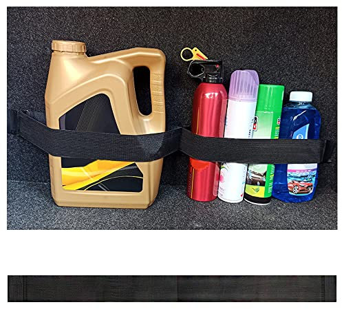 GTLM 80 cm - Caja de almacenamiento para maletero de coche con 2 bolsillos, elástico organizador para maletero de coche, evita que los objetos se enrollen, versátil organizador para coche, accesorio