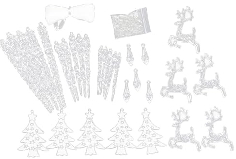 Adornos de para árbol de Navidad, Adornos de Navidad, decoración de árbol de Navidad, Adornos Transparentes para Fiestas de Invierno, Baby Showers, Fiestas Infantiles