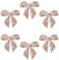 PATIKIL Bow Rhinestone Patches, 6 Pcs Bow Shape Sew/Iron on Applique Patches Rhinestone Applique Glitter Crystal Patches for Shoes Clothes Pants Bags Hats Shirts DIY Crafts, Champagne