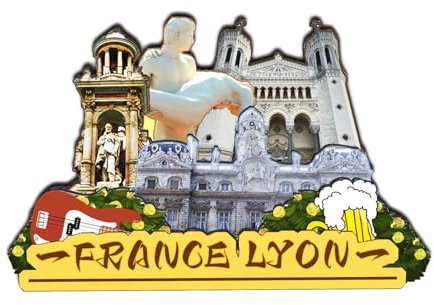 Orlaybar Lyon Frankreich, dekorativer Magnet, 3D-Kühlschrank, Stadt, Reise, Souvenir, Touristengeschenke, handgefertigtes Handwerk, Kühlschrankmagnet, Heimdekoration -740