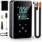 Compresor Aire Coche Bomba Aire Eléctrica 2 X 1800 MAh Bomba Aire Eléctrica Portátil Inalámbrica con Cable Inflador Neumáticos Compresor Aire con Pantalla LCD Compresor Portatil(Wiress)