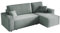 AlpiMeble Ecksofa Karl, Sofa mit Schlaffunktion und Bettkasten, Ottomane universal, Couch in Cordstoff, Klappsofa in Frabe: Türkis