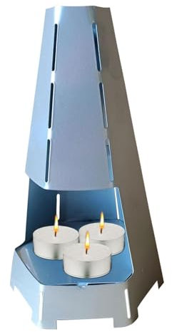 Chauffage de bougie chauffe-plat – Bougeoir en métal | Support de poêle pour décoration d'anniversaire | Cheminée de jardin pour la maison, le jardin et la dissipation de la chaleur