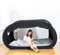Bettzelt Faltbares Himmelbett mit Verdunkelungsdesign für Erwachsene und Kinder Robustes Stahlrahmenkonstruktion Perfekt für Schlafzimmer und Wohnzimmer Schwarz
