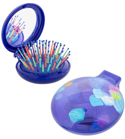 Pylones - Haarbürste mit Spiegel 2 in 1 – Lady Retro – Blue Palette