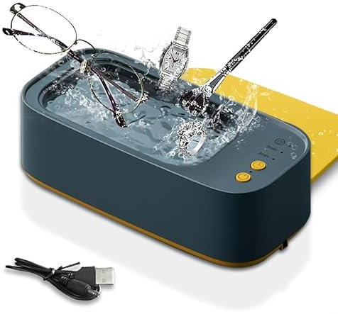 SL Euthtion Ultrasonic Cleaning machine, can be used for 2 hours. Lightweight, portable, equipped with touch control and 3 modes, suitable for glasses, rings, coins, watches, dentures, jewelry