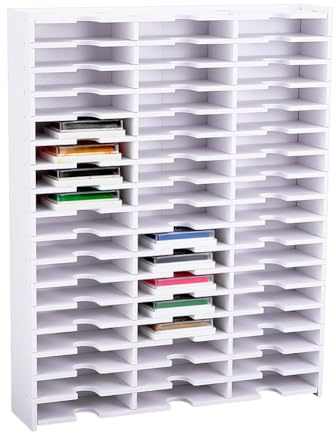 UNICRAFTALE Stempelkissenhalter Ink Pad Tray Organizer Rack Für Den Schreibtisch 51 Fächer Stempelkissen Aufbewahrungsbox Stempelkissen Organizer Halter Aufbewahrungs Für Stapelbare Wandhalterung