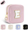 Personalisierte Kosmetiktasche Mini Make up Tasche Klein Cord Schminktasche Damen Tragbare Reise-Kulturbeutel für Toilettenartikel Organizer Personalisiert Initialen Geburtstag für Mädchen Rosa E