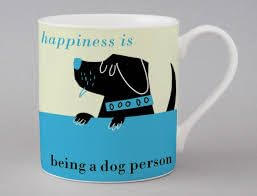 Chichi Happiness is Being a Dog Person Turquoise Contemporary Bone China Mug - Stoke on Trent, England