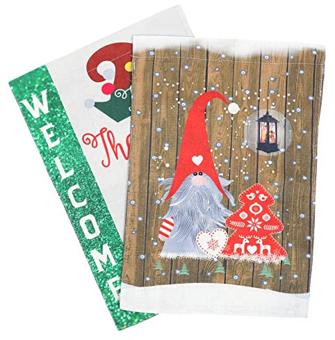 TOYANDONA Weihnachtsgarten Banner Outdoor 2 Stück Gartenflagge Langlebig Festliche Weihnachtsdekoration Für Terrasse Rasen Und Party